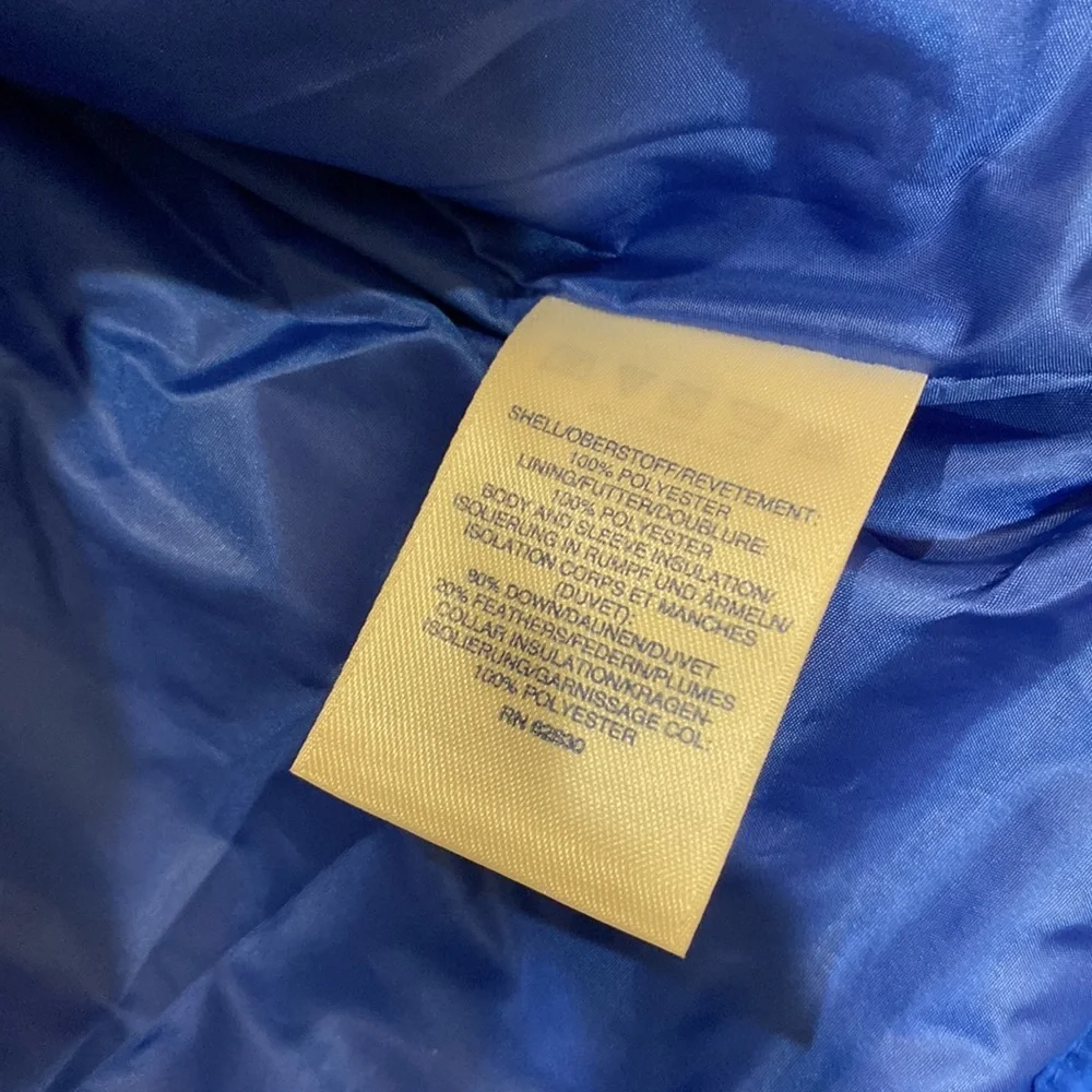 Lands’ End Blue Puffer Jacket SIZE XL (18) Quilted Lightweight Zip Coat